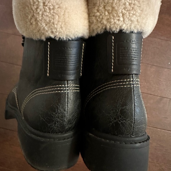 COACH Fur-Lined Leather Boots US 8 - Picture 5 of 12